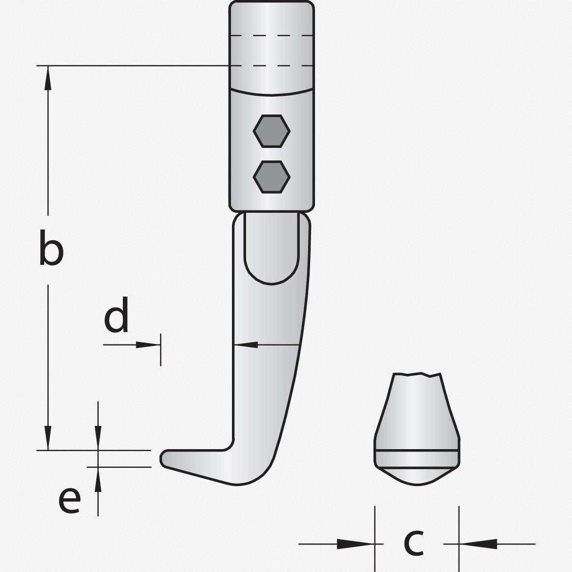 Gedore 1120514 106/A-100-N Pulling leg, 100 mm