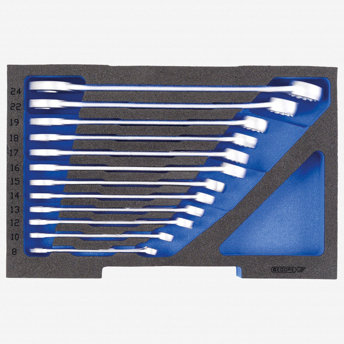 Gedore 2835908 1100 CT1-7 Metric Combination Wrench set, in 1/2 L-BOXX 136 Module