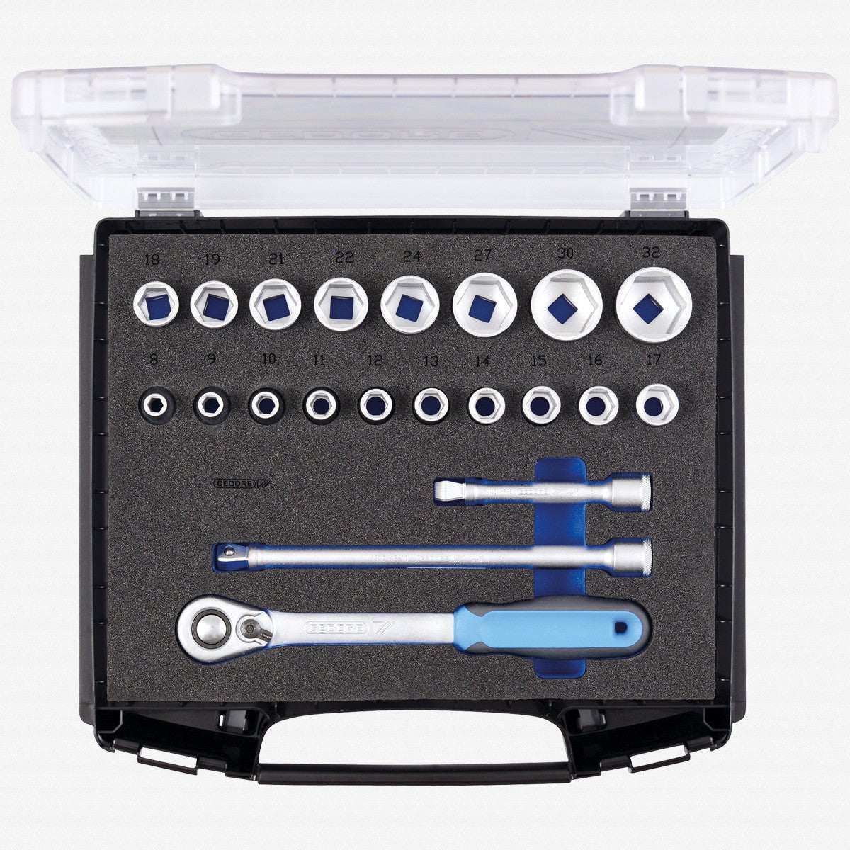 Gedore 2836084 1101 CT-19 Socket set 1/2", in i-BOXX 72