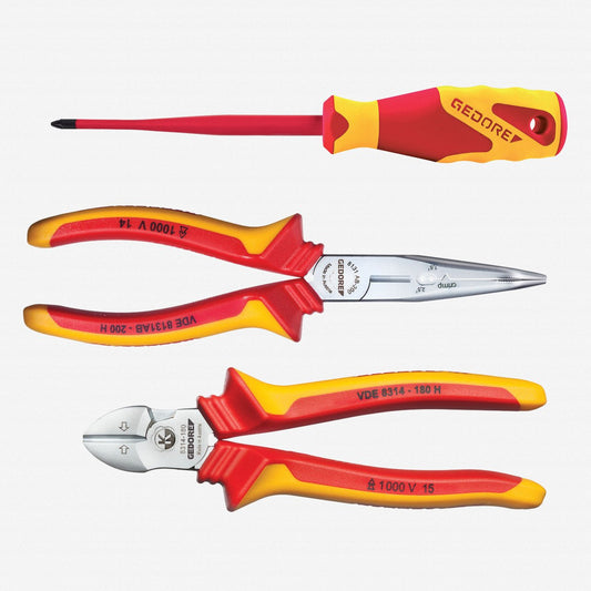 Gedore 2951762 1102-005 VDE Pliers Set, in L-BOXX Mini, 3 pcs