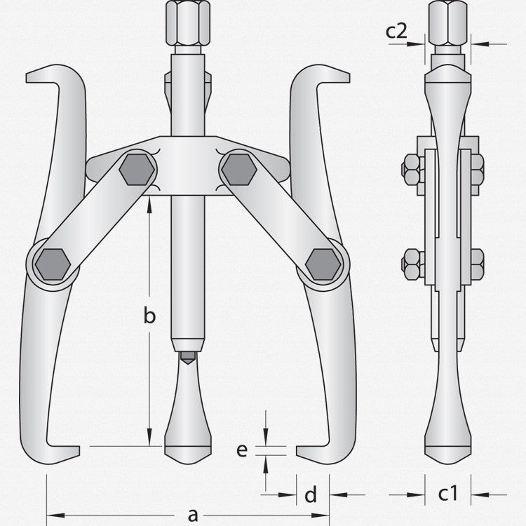 Gedore 8002950 1.11/1 Puller, 3-arm pattern 90x80 mm