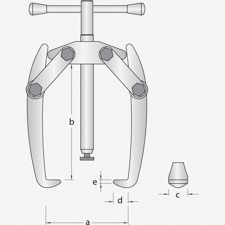 Gedore 8003840 1.12/02 Battery-terminal puller, 2-arm pattern 60x40 mm