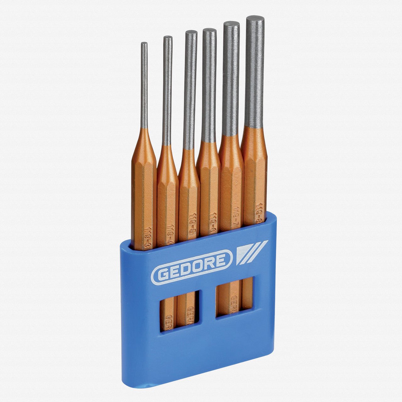 Gedore 8757670 116 A Pin punch set 6 pcs in plastic holder