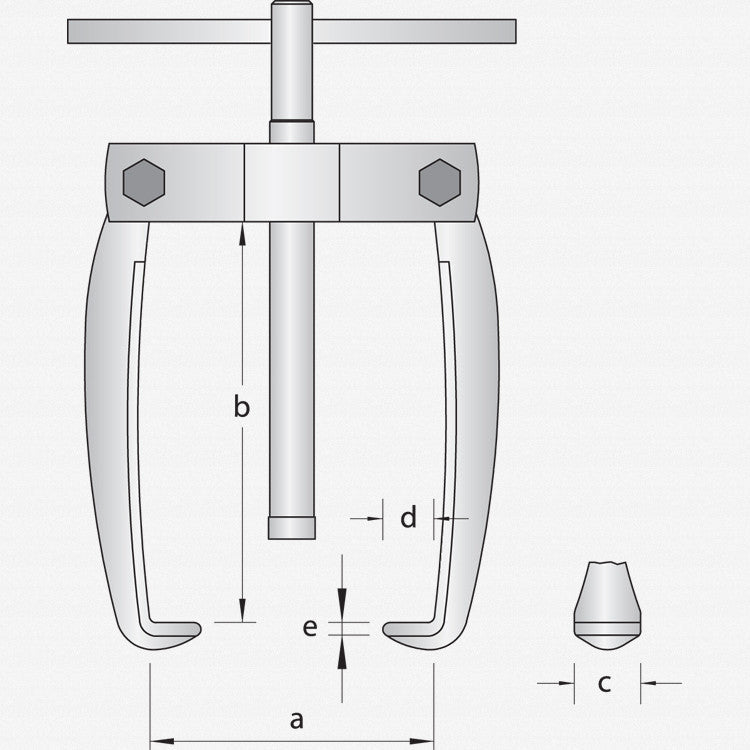 Gedore 1656937 1.18/0 Fan puller, 2-arm pattern 80x80 mm