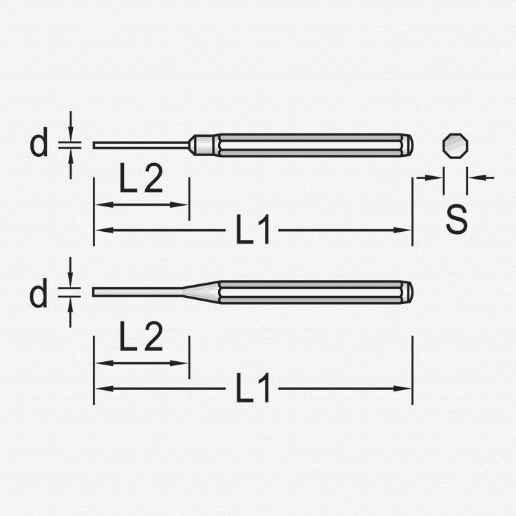 Gedore 8759530 119-8 Pin punch 8 mm