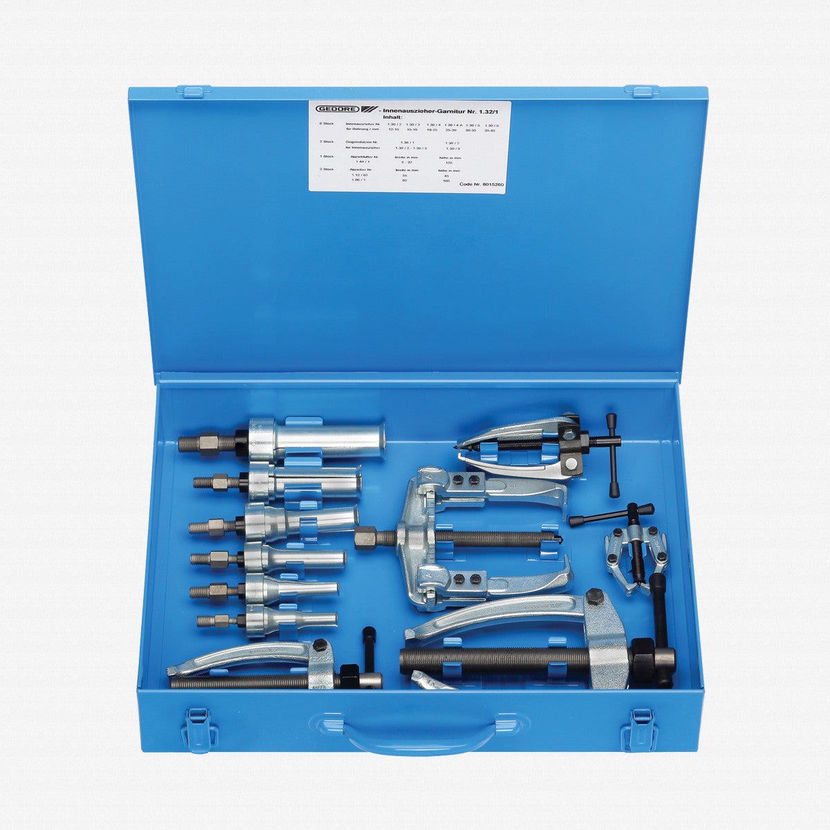 Gedore 8015260 1.32/1 Set of internal and external extractors