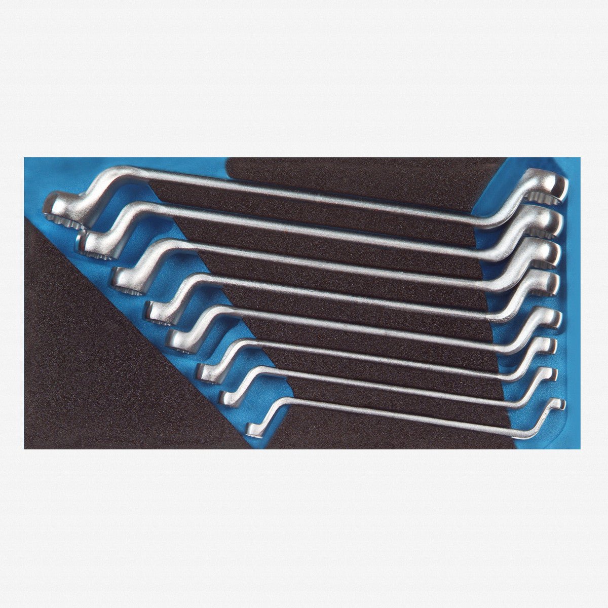 Gedore 2308827 1500 CT1-2 Metric Offset Double Box End Wrench Set in 1/3 CT Module, 8 Pieces