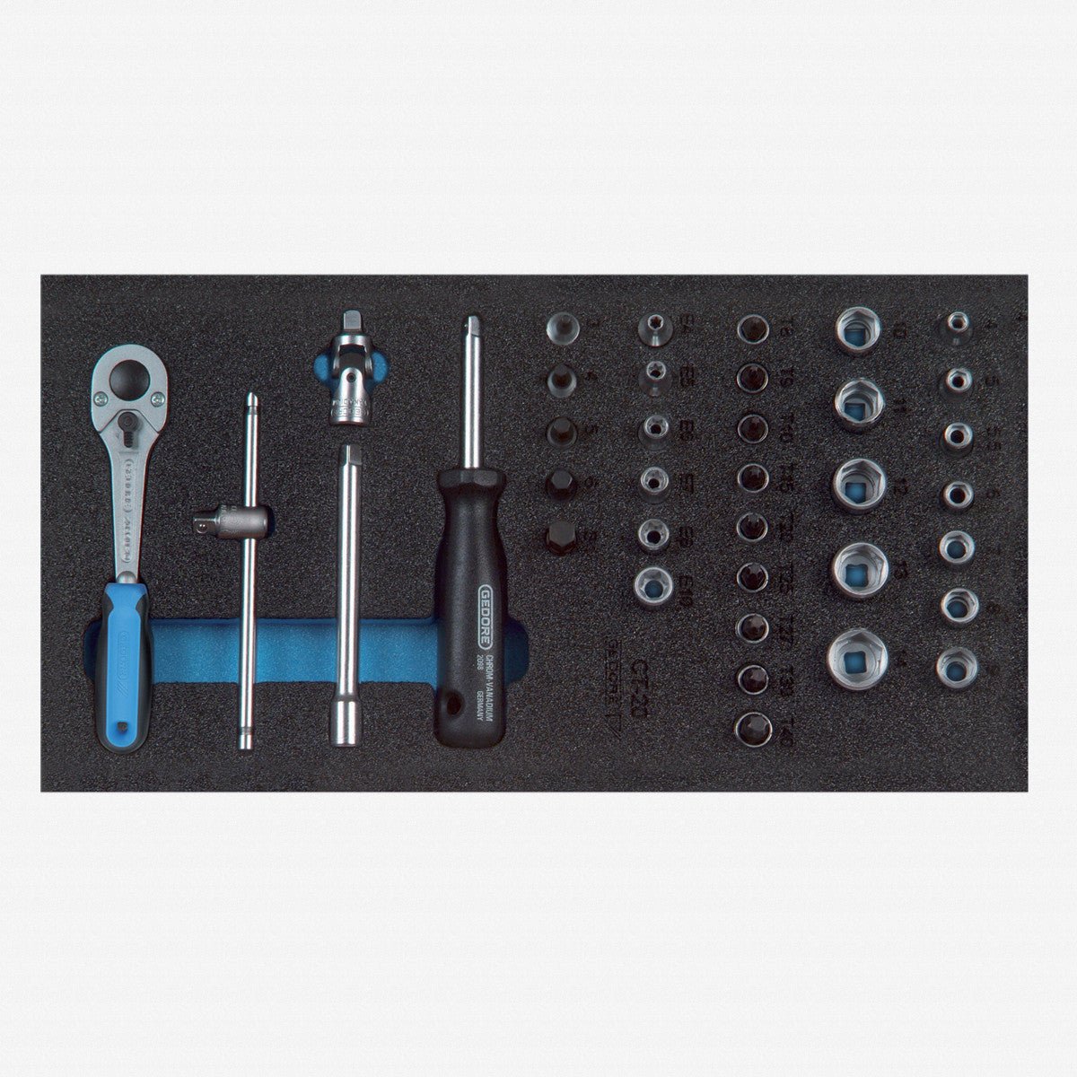Gedore 2308967 1500 CT1-20 1/4" Socket Set in 1/3 CT Module