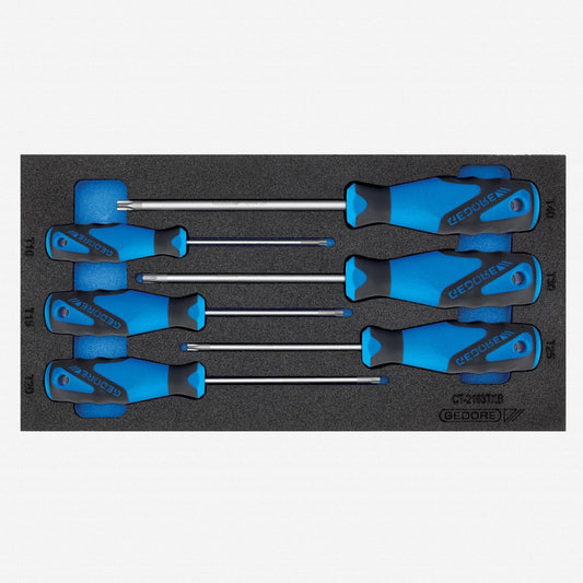 Gedore 2309165 1500 CT1-2163 Security TORX® Screwdriver Set in 1/3 CT Module, 6 Pieces