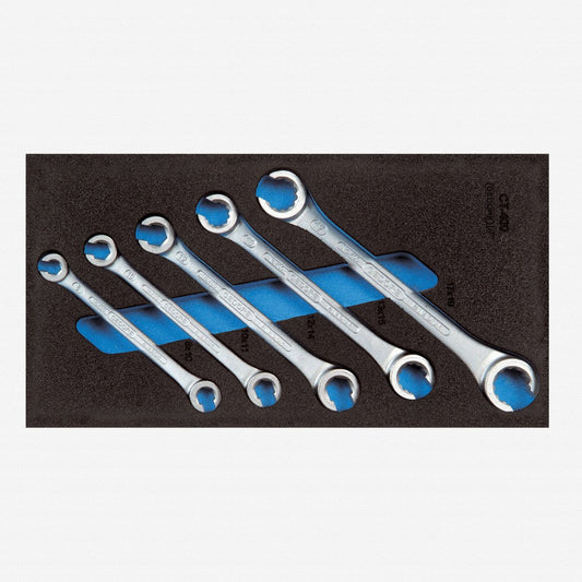 Gedore 2309068 1500 CT1-400 Metric Flare Nut Wrenches in 1/3 CT Module, 5 Pieces