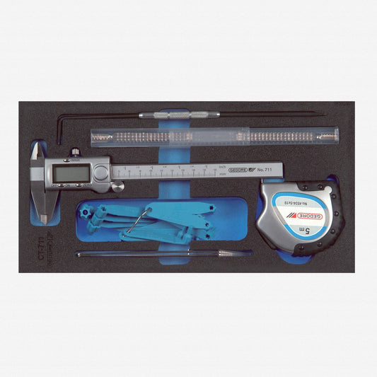 Gedore 2309084 1500 CT1-711 Digital Caliper and Layout Set in 1/3 CT Module, 6 Pieces