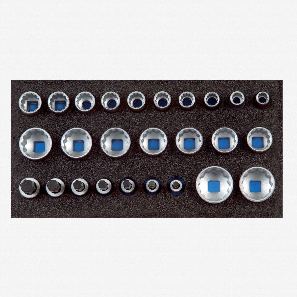 Gedore 2308916 1500 CT1-D 19 1/2" Metric Socket Set in 1/3 CT Module, 10 - 32 mm, 26 Pieces