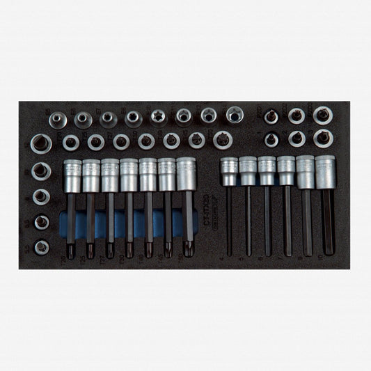 Gedore 2308983 1500 CT1-ITX 30 3/8" Bit Socket Set in 1/3 CT Module, 39 PIeces
