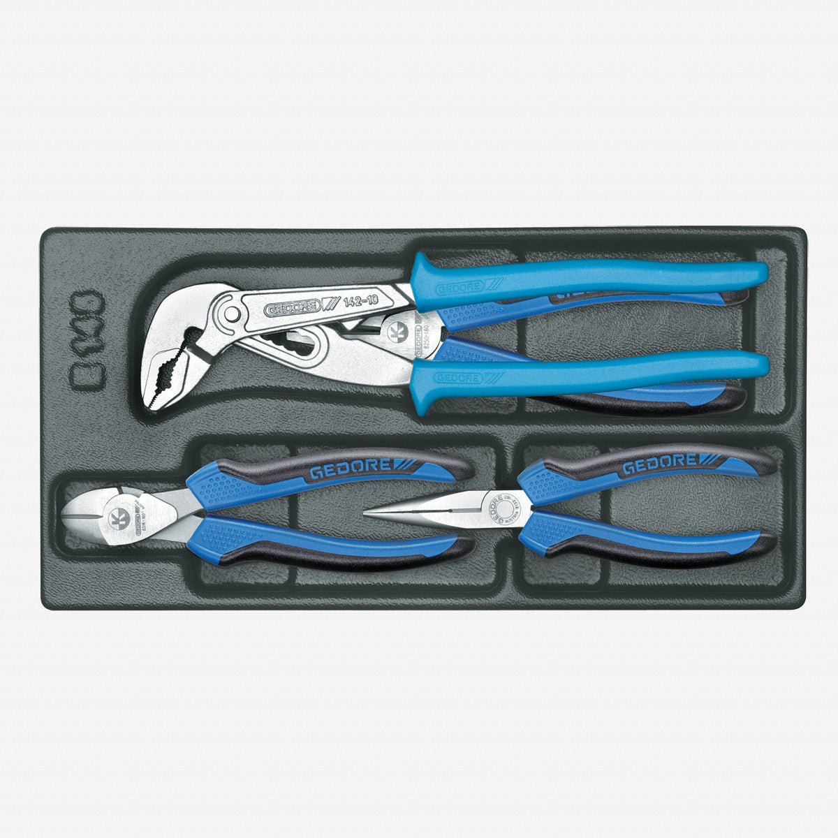 Gedore 6614650 1500 ES-145 Pliers Set in 1/3 ES Tool Module, 4 Pieces