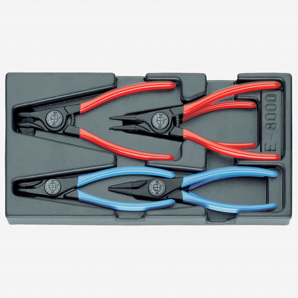 Gedore 1402196 1500 ES-8000 Circlip Pliers Set in 1/3 ES Tool Module, 6 Pieces