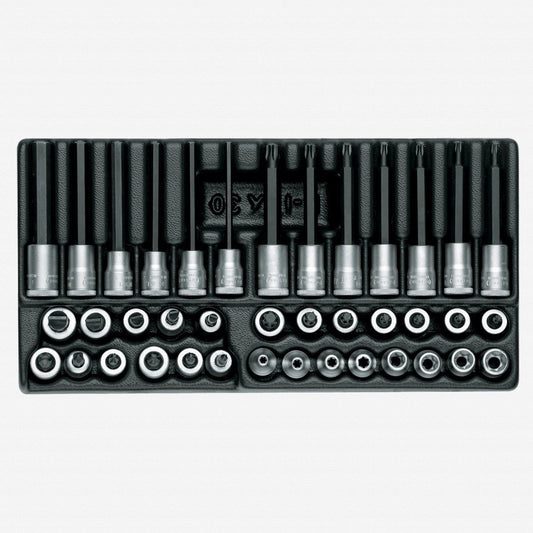 Gedore 1640860 1500 ES-ITX 30 3/8" Internal and External TORX® Socket Set in 1/3 ES Tool Module, 39 Pieces
