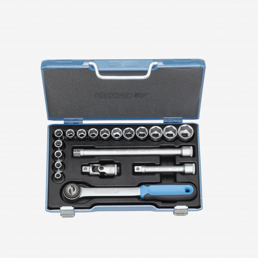 Gedore 2682842 19 JMU-3 Socket set 1/2" 19 pcs hex 8-24 mm