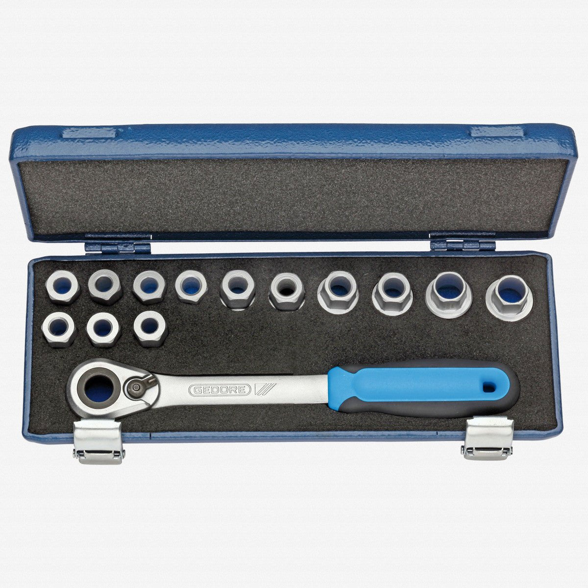 Gedore 2521563 19 SKU-20 Hex Drive Socket Set, 14 pcs