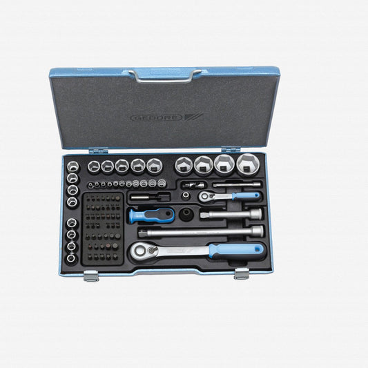 Gedore 1550691 19 V20U-20 Socket set 1/4"+1/2" 81 pcs