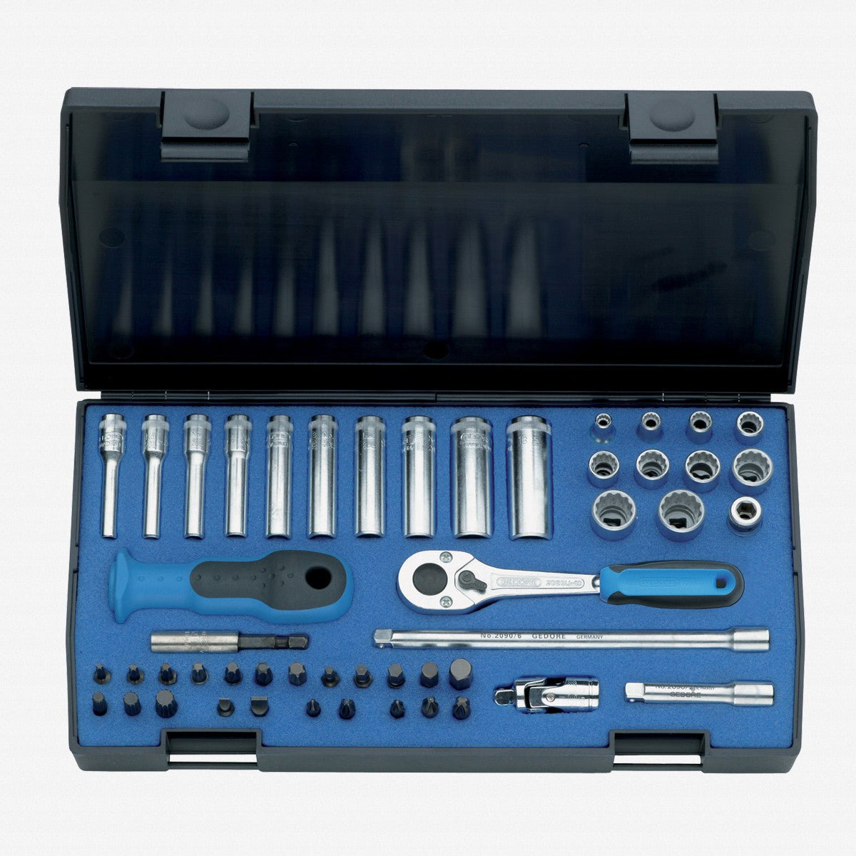 Gedore 1815687 20 LMU-10 Socket Set, 1/4" Drive, Metric, 49 Pieces
