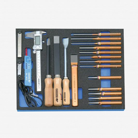 Gedore 2016338 2005 CT2-119 Scraper and Punch Set in 2/4 CT Tool Module, 22 pieces