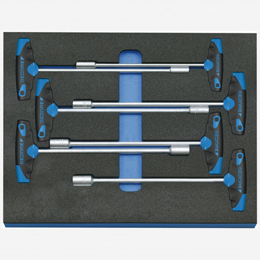 Gedore 2016532 2005 CT2-33 T Metric T-handle Nut Driver Set in 2/4 CT Tool Module, 7 - 13 mm, 8 pieces