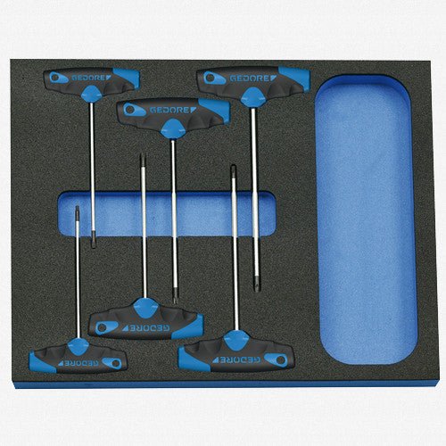 Gedore 2016559 2005 CT2-42 TORX® T-handle set in 2/4 CT Tool Module, T15 - T40, 6 pieces