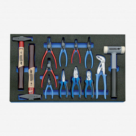 Gedore 2016303 2005 CT4-8000 Pliers and Hammer Set in 4/4 CT Tool Module, 13 pieces
