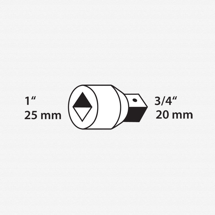 Gedore 6180040 2132 Reducer 1" to 3/4"