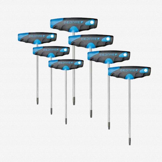 Gedore 3037401 2142 TX-007 7 Pc TORX® T-Handle Set T10-T40