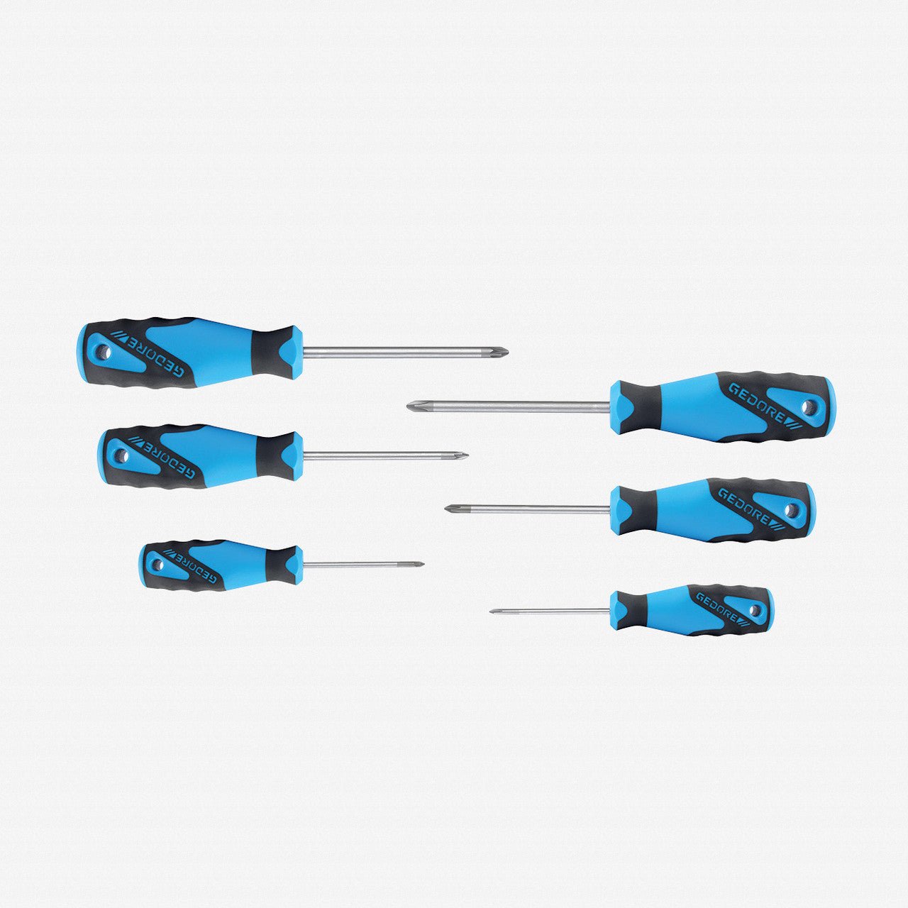 Gedore 2003589 2160 PHZ-06 3C-Screwdriver set 6 pcs PH+PZ 0-1-2