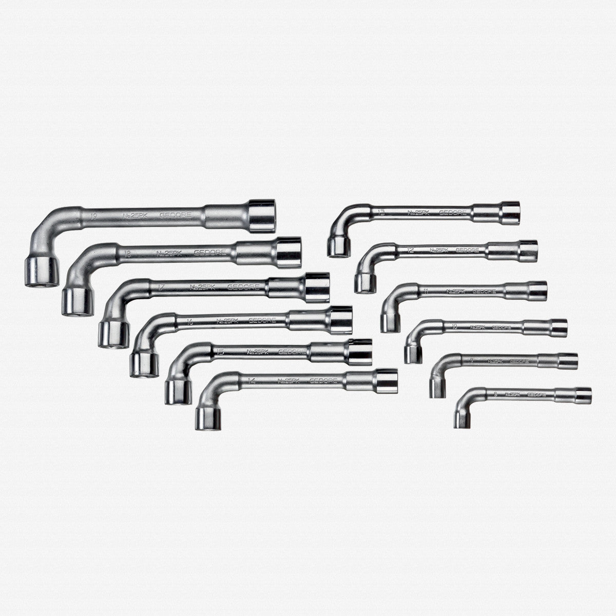 Gedore 1527312 25 PK-012 Double ended socket wrench set 12 pcs 8-19 mm