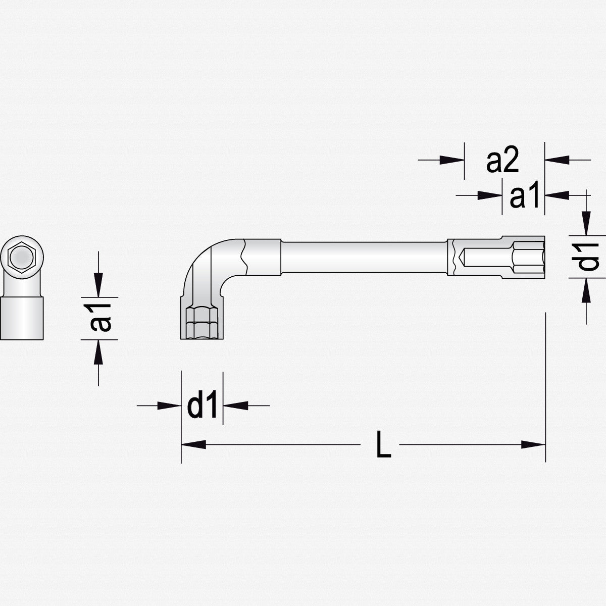 Gedore 1436805 25 PK 9 Double ended socket wrench 9 mm