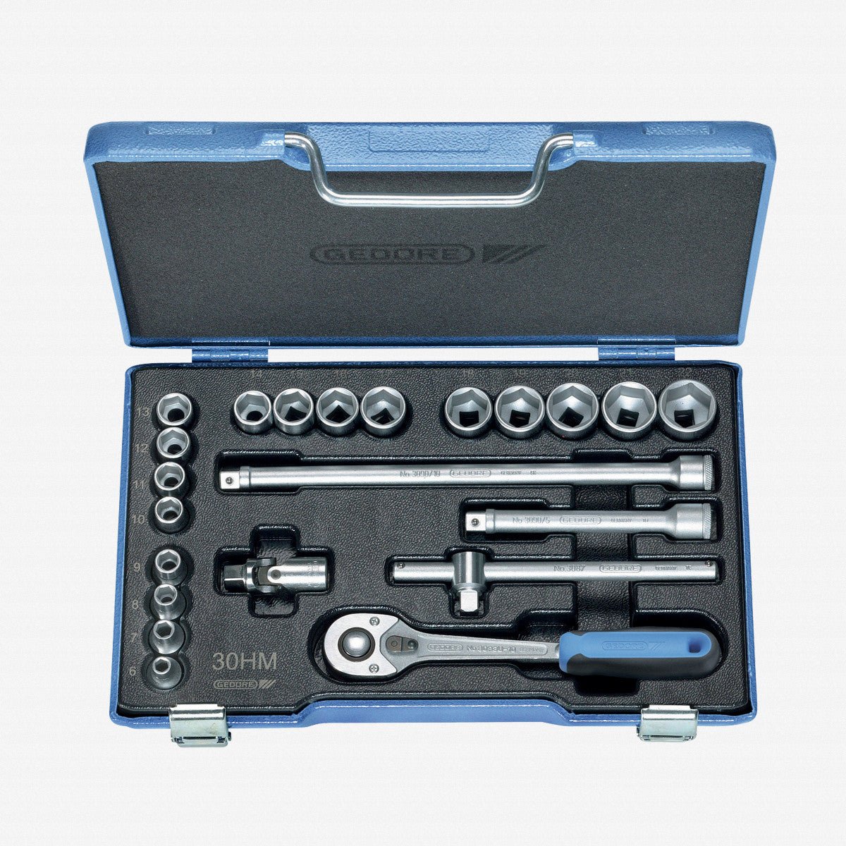 Gedore 6235470 30 HMU-10 Socket set 3/8" 22 pcs hex 6-22 mm