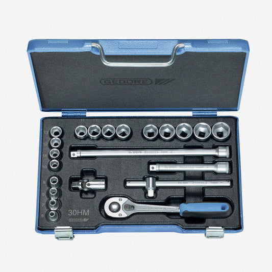 Gedore 6235470 30 HMU-10 Socket set 3/8" 22 pcs hex 6-22 mm