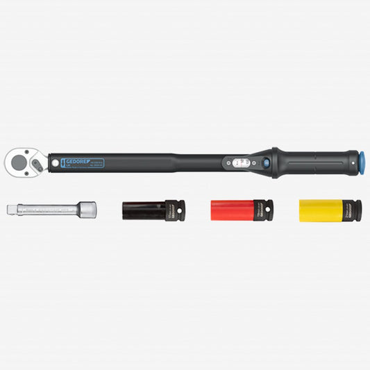 Gedore 3107027 3550-UK-LS4 TORCOFLEX UK 1/2" Drive Torque Wrench Set with Sockets, 40 - 200 Nm, 5 Pieces