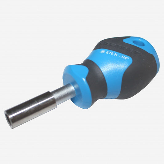 Gedore 1953796 670 K Bit screwdriver 1/4", short pattern 80 mm