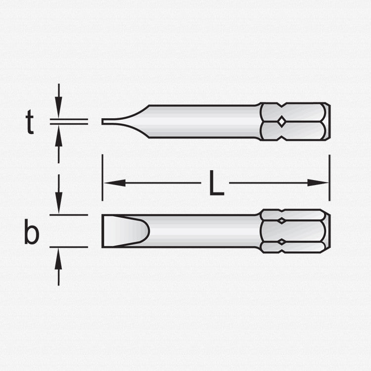 Gedore 6538100 680 8 S-010 Screwdriver bit 1/4" slotted 8 mm