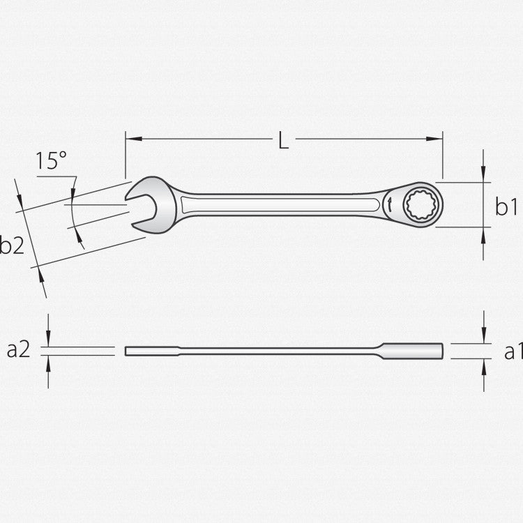 Gedore 2297159 7 R 17 Combination ratchet spanner 17 mm