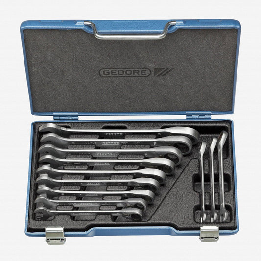 Gedore 2297418 7 UR-012 Combination ratchet spanner set, reversible 12 pcs 8-19 mm