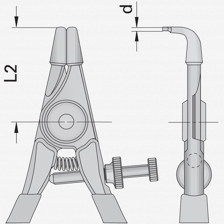Gedore 6700810 8000 A 21G Circlip pliers for external retaining rings, Form B 10.0-15.0 mm