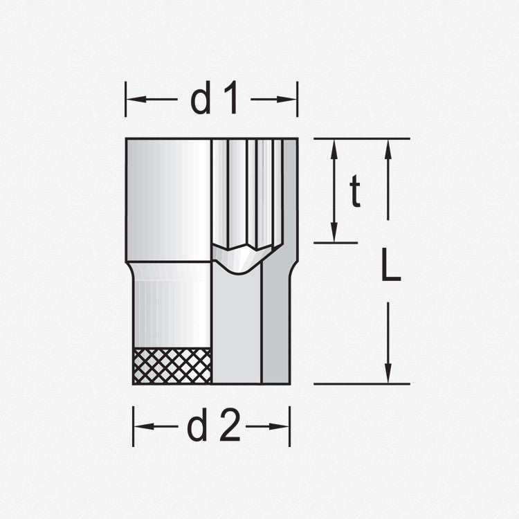 Gedore 6133040 D 19 8 Socket 1/2" 8 mm