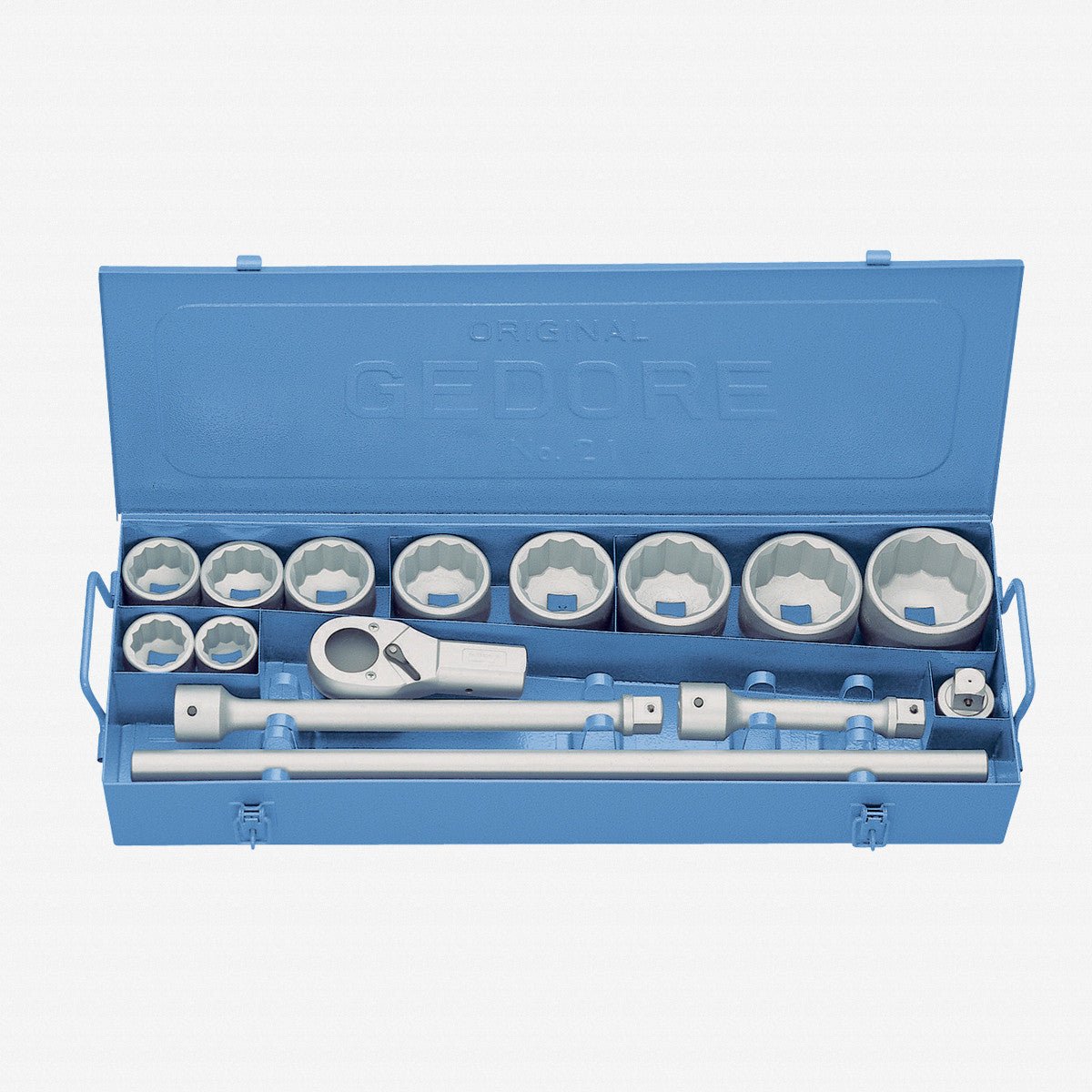 Gedore 6181600 D 21 EMU-10 Socket set 1" 15 pcs UD 36-80 mm