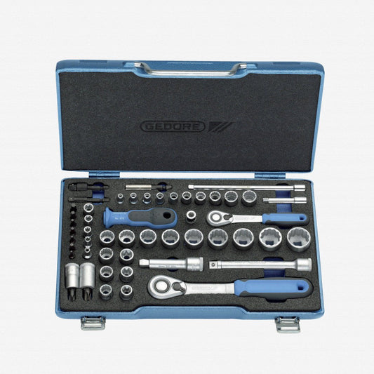 Gedore 2075695 D 30 TX20 U-20 Socket set 3/8" + 1/4, 50 pcs