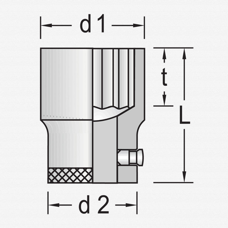 Gedore 6274370 D 32 1.1/16AF Socket 3/4" 1.1/16"