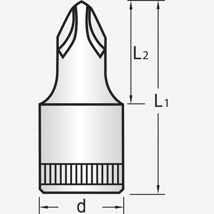 Gedore 6174580 IKS 20 1 Screwdriver bit socket 1/4" PH 1