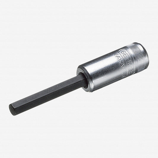 Gedore 1933280 IN 20 L 6-60 Screwdriver bit socket 1/4" long, hex 6 mm