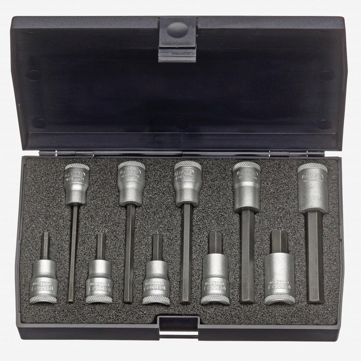 Gedore 1509918 IN 30 LKM Screwdriver bit socket set 3/8" 10 pcs in-hex 4-10 mm