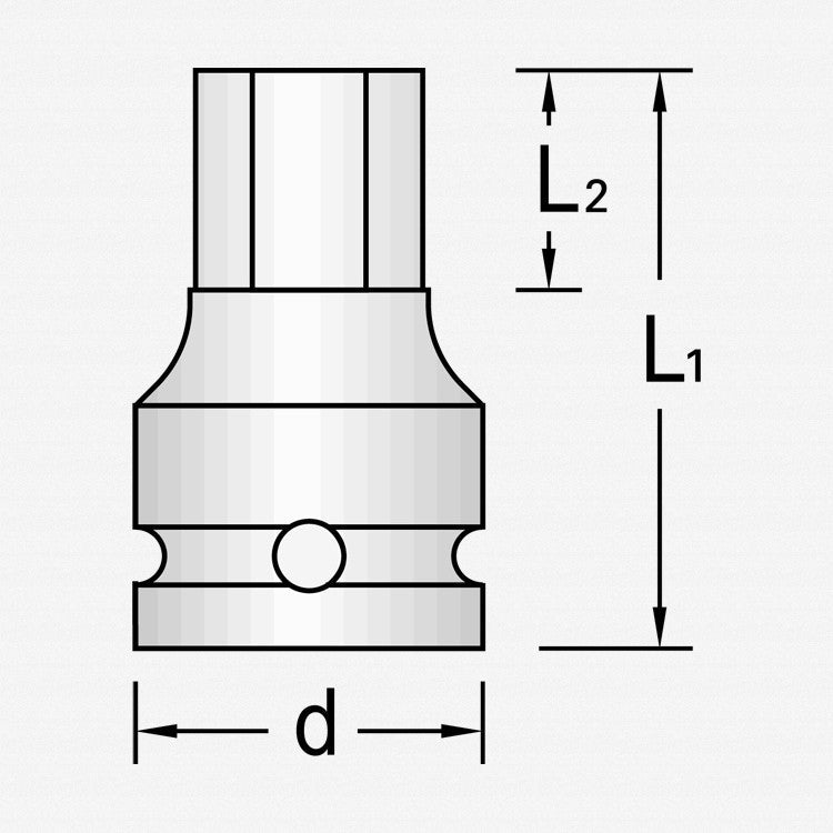 Gedore 1956477 IN K 32 14 Impact screwdriver bit socket 3/4" 14 mm