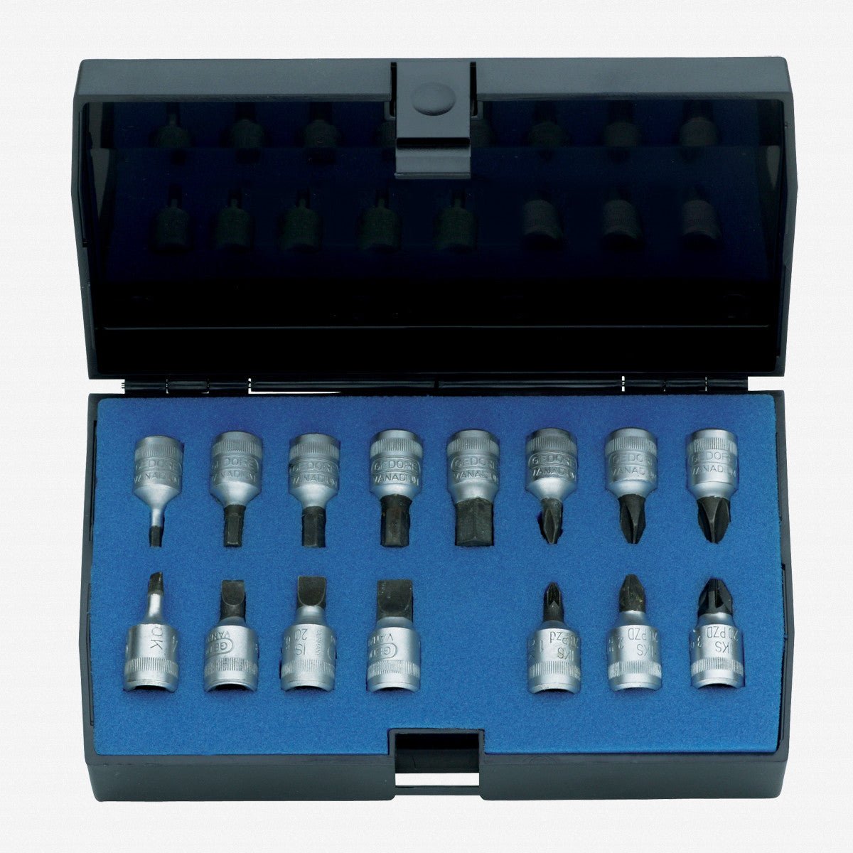 Gedore 1815601 INS 20 PM Screwdriver bit socket set 1/4" 15 pcs IN-IS-PH-PZ